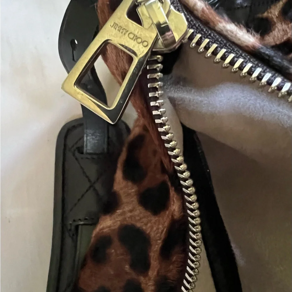 Jimmy Choo leopard calf hair and leather bag - Picture 9 of 16